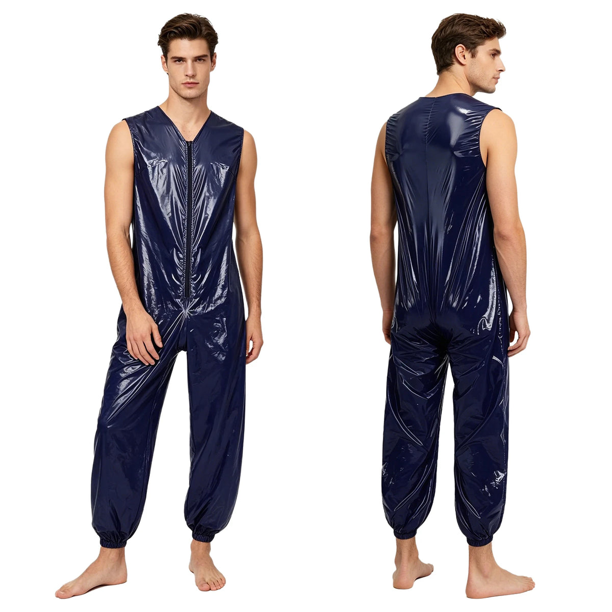 Adult Waterproof Adaptive Jumpsuit Leak-proof Diaper Cover Sleeveless Leg Opening Rompers for Elderly Bedridden Special Needs
