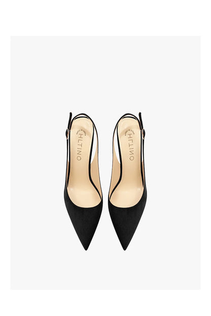 Women's Heeled Sandals New Black Suede Pointed Toe Stiletto Pumps Luxury Gladiator High Heels Elegant Sexy Party Wedding Shoes