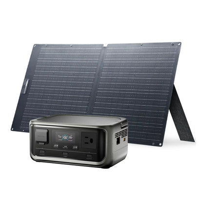 ALLPOWERS VOLIX P300 Solar Generator 256Wh Portable Power Station & SE100 100W Foldable Solar Panel Solar Charger for Camping RV
