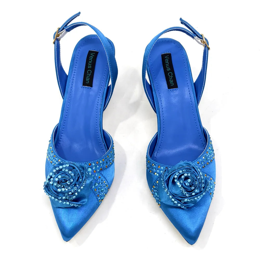 Doershow Beautiful High Quality African Style Ladies Shoes And Bags Set Latest Silver Italian Shoes And Bag Set For Party
