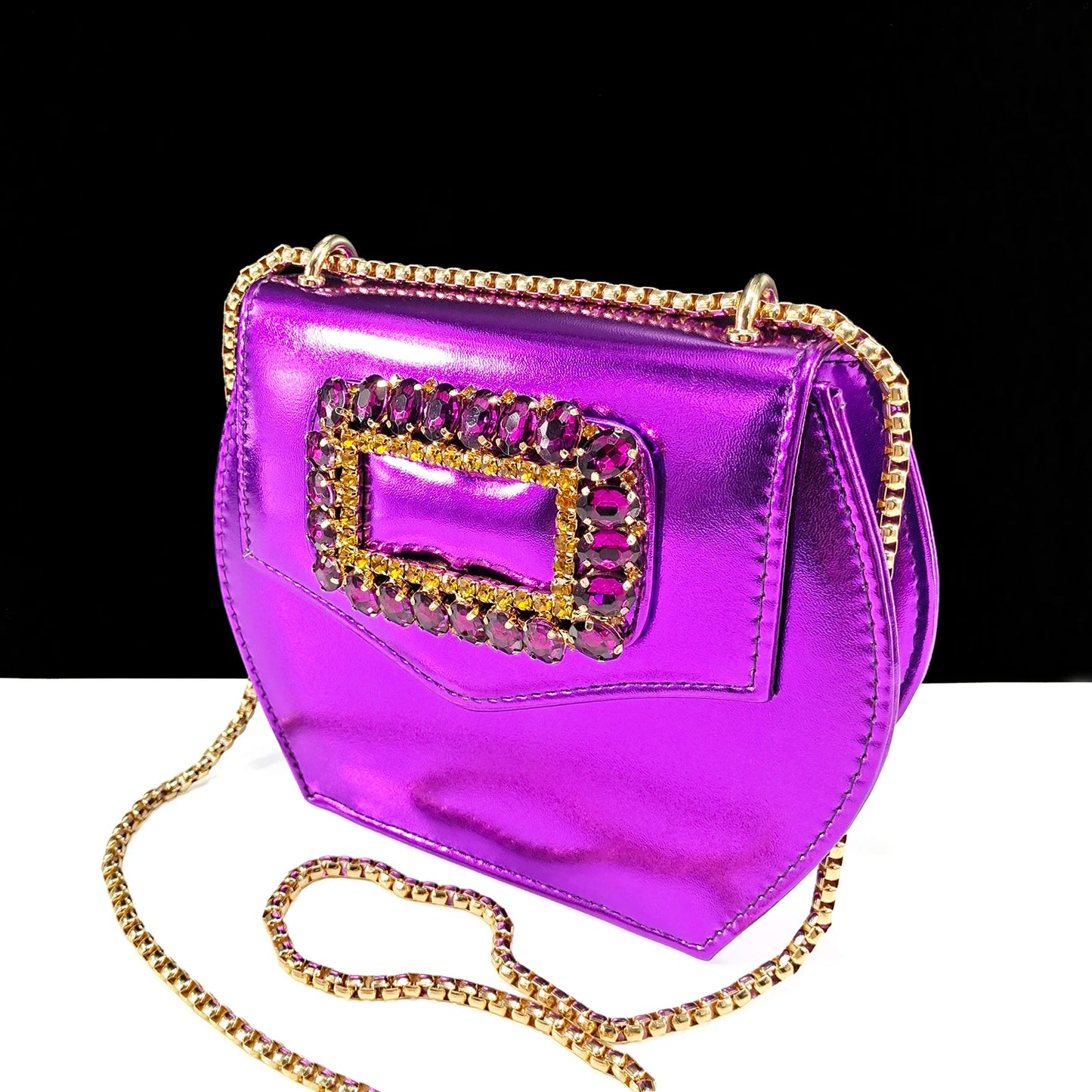 QSGFC Italian Design Rhinestone-encrusted Ladies Party Shoes And Special Bag Women High Heels Wedding Dual Purpose Bag