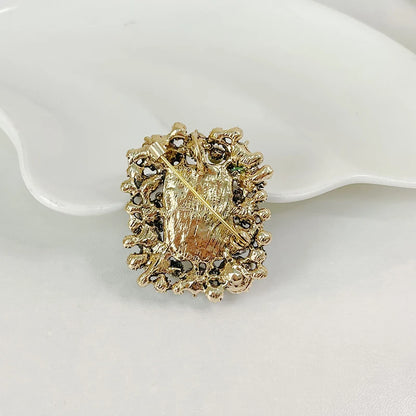 EASYA 2024 New Rhinestone Gemstone Shape Woman Clothes Brooch Classic Wedding Party Dress Crystal Accessories