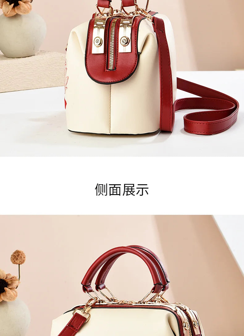 New Woman shoulder bag Large capacity Handbag for Women Crossbody bag Lychee pattern Portable bucket bag ladies messenger bags