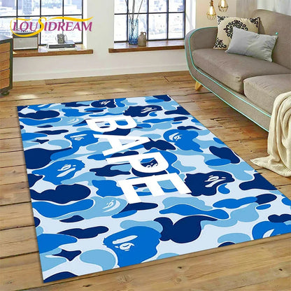 3D Printing B-BAPE Fashion Carpet Rug for Bedroom Living Room Home Sofa Decoration,Children Game Large Decor Floor Mat Gift