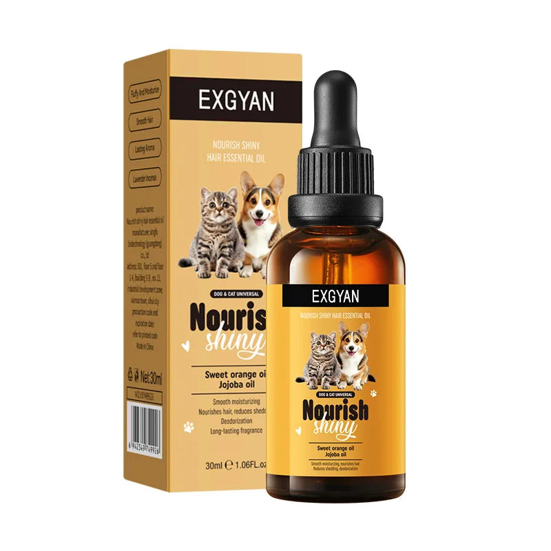 Pet dogs, cats, nourishing and brightening hair care essential oils, smooth and long-lasting fragrance, deodorizing