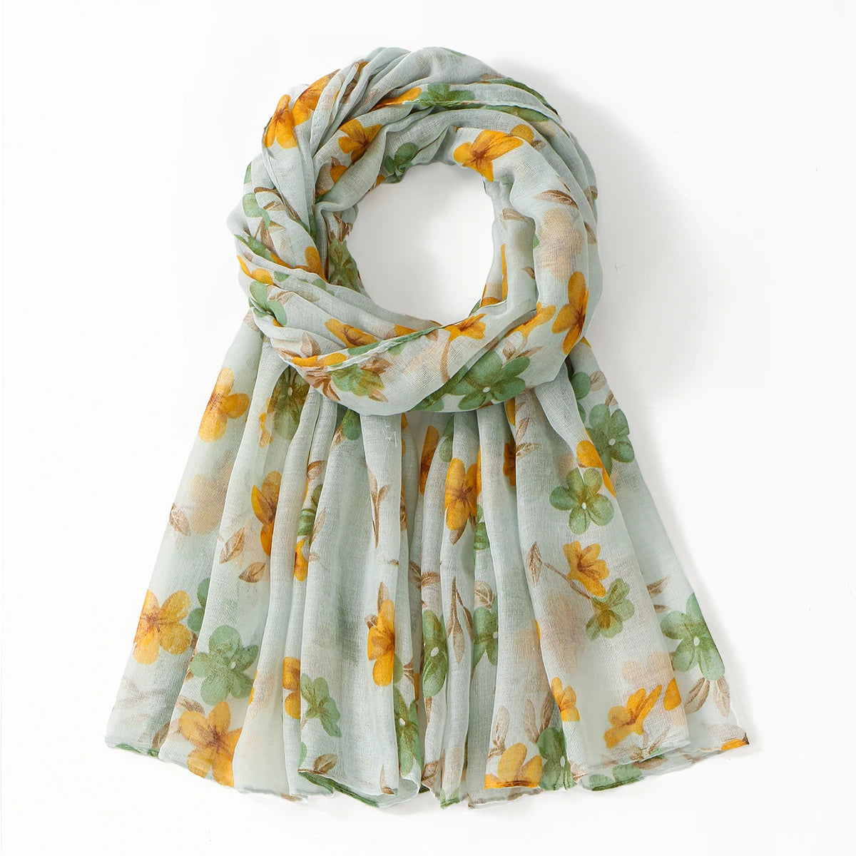Floral Printed Viscose Hijab Scarf Woman Muslim Hijab Lady Soft Shawls Summer Breathable Headwraps Islamic Turban Headscarf