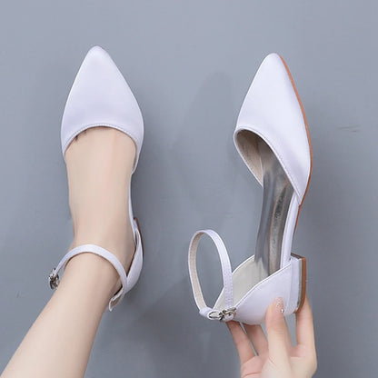 Crystal Queen Women Sandals Ladies Sexy Shoes Female Flats Point Toe Summer Shoes Casual Party Dress Flat