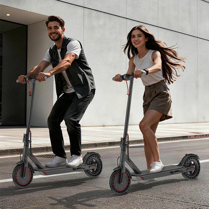 Electric Scooter -8.5'' Solid Tires, 19 MPH Max Speed, 350W Motor, 16 Miles Range,Adjustable Speed Foldable Commuter Scooter