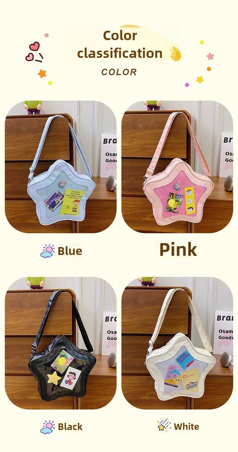 Japanese Style Minimalist Cute Aesthetic Shoulder Bag for Students Kawaii Crossbody Purse Street Fashion Ita Bags Handbags bolso