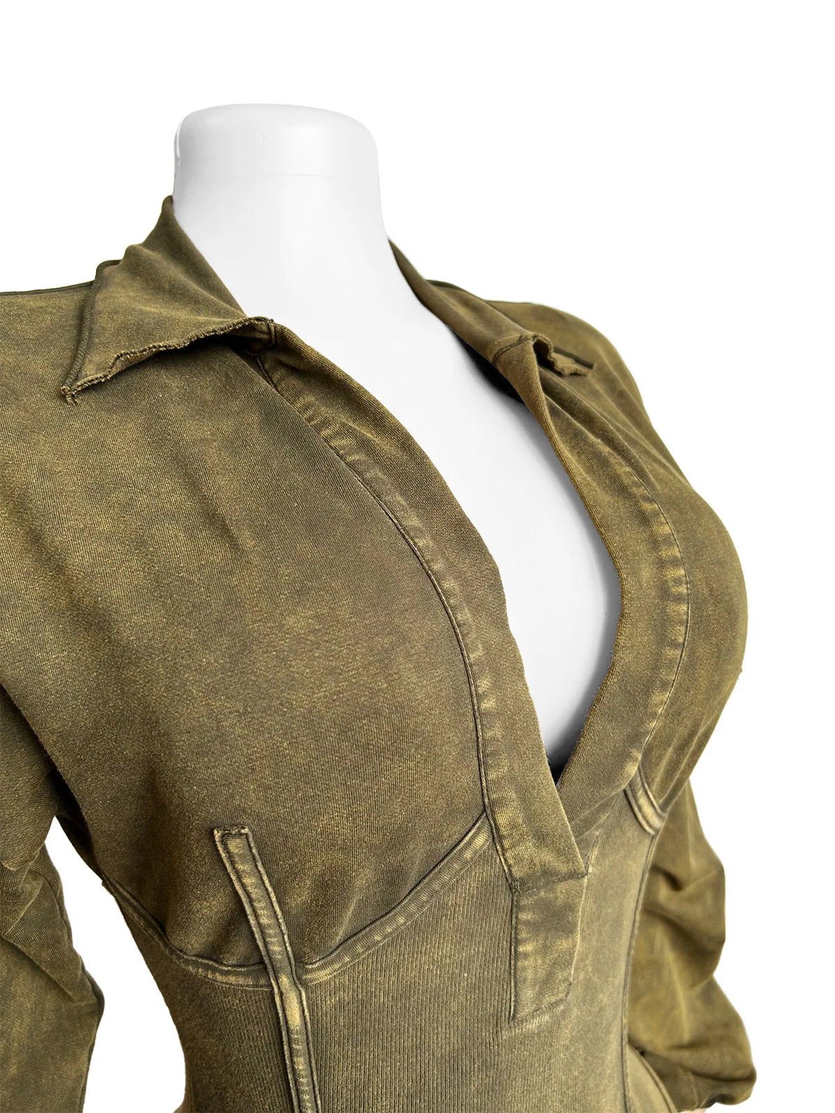 CM.YAYA Fashion Women Knit Ribbed Long Sleeve Moto Biker Jumpsuits 2024 Autumn Washed Street Playsuit One Piece Suit Romper