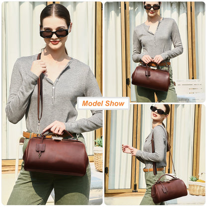 CONTACT'S Genuine Leather Top Handle Bags for Women Sling Shoulder Bags Tote Bag Handbags Metal Frame Female Bags Ladies Fashion