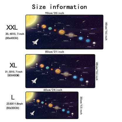 Solar system planets Mouse Pad Large Computer XXL MousePads Keyboard MouseMat Gamer Soft Office Carpet Desk Mat Long Mouse Pads