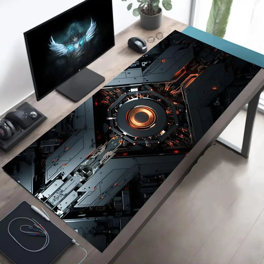 Retro Technology Mouse Pad Large Computer Office Game Table Mats Rubber Anti-slip Mousepads XXL Gaming Desk Pads Laptop Playmat