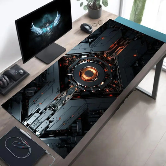 Retro Technology Mouse Pad Large Computer Office Game Table Mats Rubber Anti-slip Mousepads XXL Gaming Desk Pads Laptop Playmat