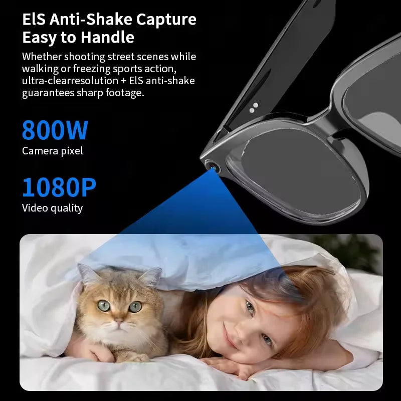 2026 Smart AI Glasses Men New 4K HD 800W pixel Camera 32GB Memory 120+ Translation ChatGPT Music Shoot Photos &Video Sunglasses