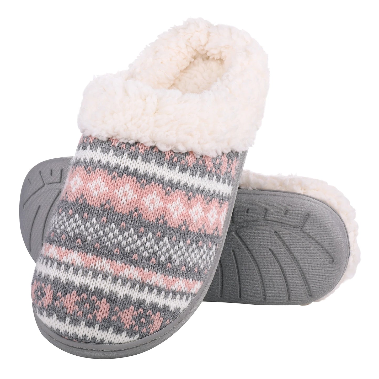Comwarm Winter Warm Cotton Slippers For Women Men Flats Soft Non-slip Fluffy Shoes Design Slides Couple Indoor House Slippers