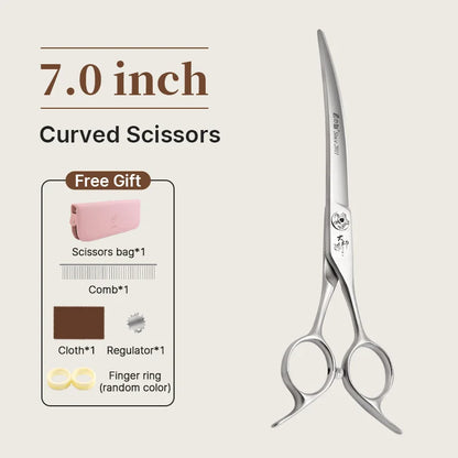 Fenice Slim Narrow Dog Grooming Scissors Set Straight/Curved/Thinner/Chunker Shears Scissors Specialized for KR and JP Groomers