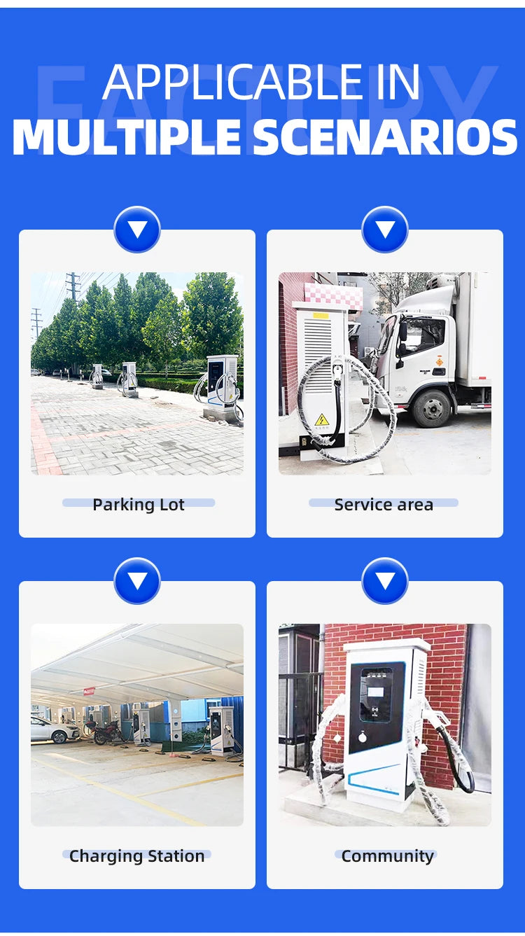 90kW DC EV Charger Station CCS2 Dual Gun Fast Charging Floor Mounted Smart APP WiFi 4G RFID IP54 OCPP 1.6J Fully Approved
