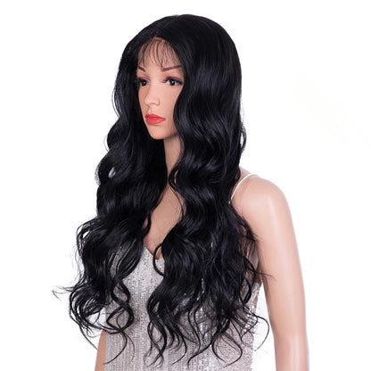 Synthetic Lace Frontal Wig For Women Cosplay Highlight Wig Body Wave Lace Wig Orange Ombre Blonde Brown Wigs Heat Resistant Wig