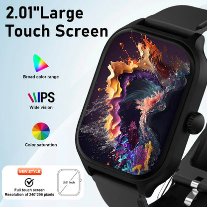 Sports Smartwatch For Women and Men HD Screen Phone Call Music Message Preview Weather Smart Watches Compatible with Android iOS