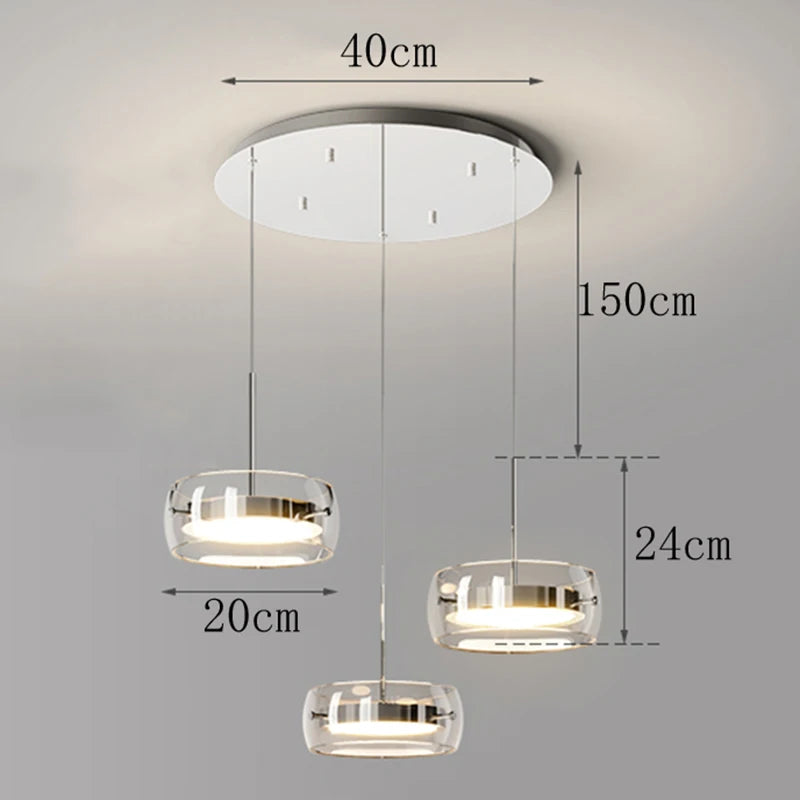 Modern Pendant Light Lamps, Home Decor Ring LED Lights for Living Room,Chandeliers for Dining Room Hanging Light Indoor Lighting