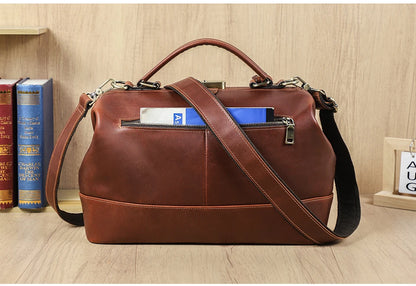 CONTACT'S Genuine Leather Top Handle Bags for Women Sling Shoulder Bags Tote Bag Handbags Metal Frame Female Bags Ladies Fashion