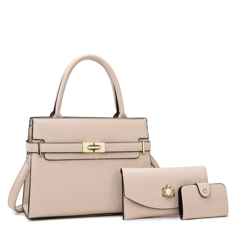 3 Sets Or 1 Big Bag Women's Handbag Large Capacity Bags Luxury Shoulder Crossbody Bags Small Coin Purse Quality Leather Sac Hot