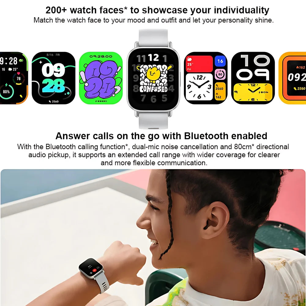 Watch 5 Global Version 2.0" 60Hz AMOLED Screen Built-in GNSS Bluetooth Call 150+ Sports Modes7Days Battery Life For Xiaomi Redmi