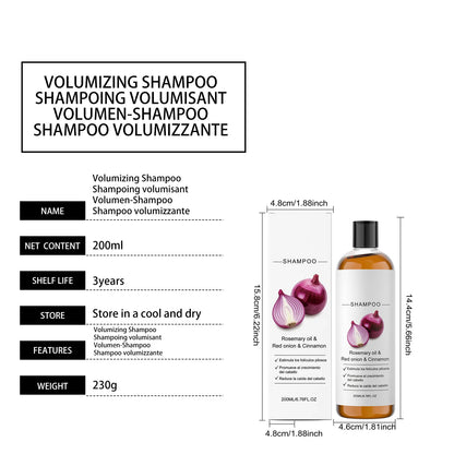 Red Onion Hair Growth Shampoo Against Hair Loss Products Strengthening Hair Follicle Lightweight Cinnamon Rosemary Oil Shampoo