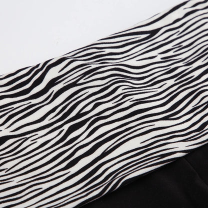 SUCHCUTE  Casual Zebra Print Elastic Shorts Female Skinny Low-waisted Mini Short Y2K Harajuku Slim Bottoms Summer Homewear 2025