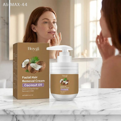 100g Coconuts Oil Facial Hair Removal Creams,Gentle Facial Depilatory Cream,Non-Irritating Depilatory Cream,For Underarms Legs
