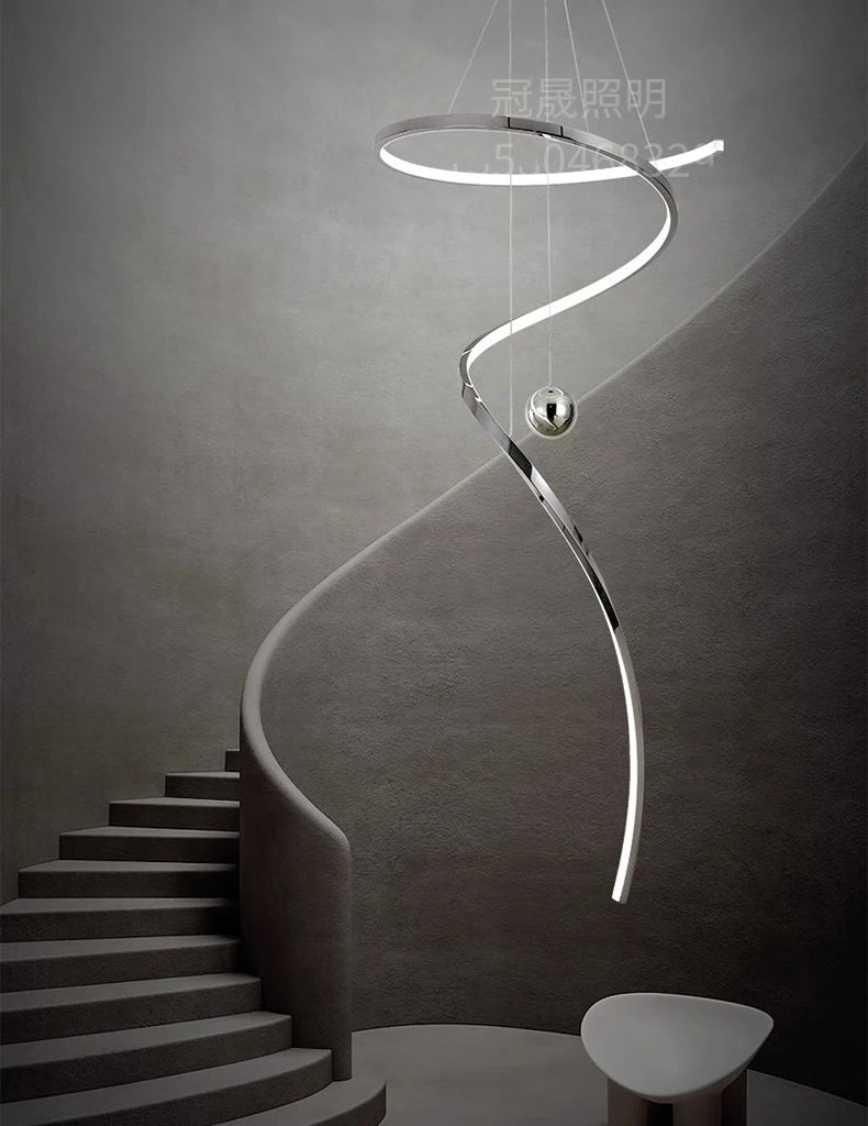 Modern home decor led lights pendant light lamps forstaircase Chandeliers for living room hanging light indoor lighting