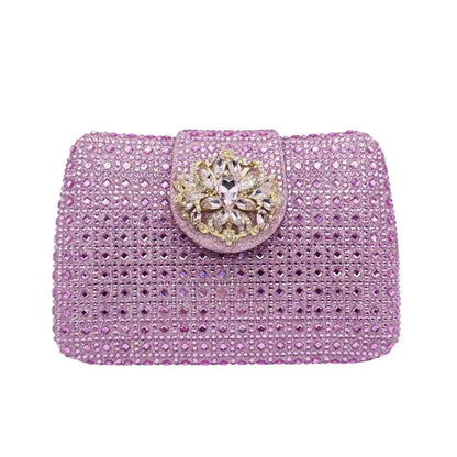 XIYUAN Lady Crystals Evening Bags Women 2024 Sparkling Diamond Evening Handbags Metal Clutch Purses And Handbag Wedding Purse