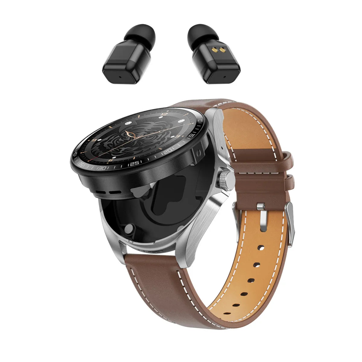Smart Watch 2 in 1 with Headphones AI Voice Assistant Bluetooth Call Health Monitor DIY Wallpaper 1.46inch HD Screen Wristwatch