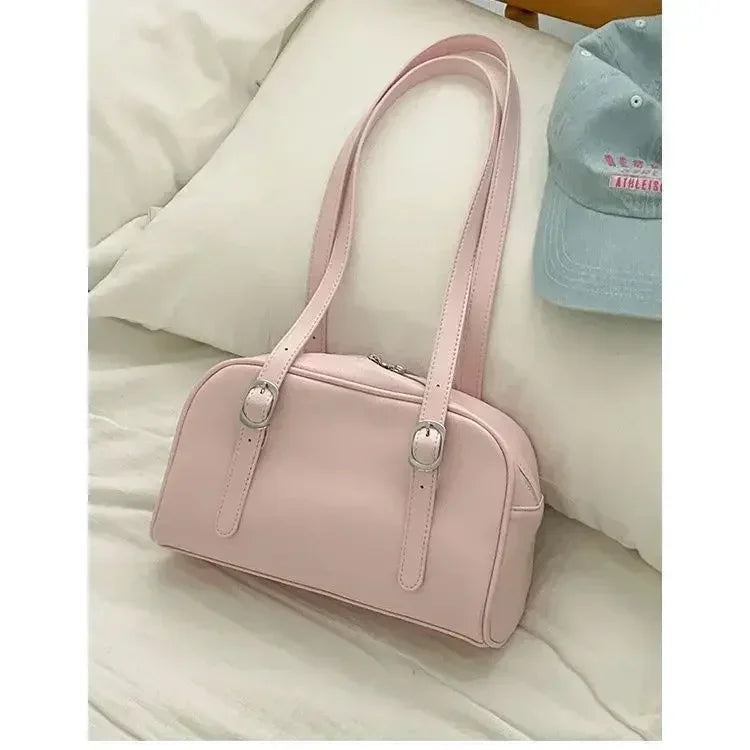 2026 Luxury Designer Handbags Pure Color Causal Bag Big Capacity Pillow Underarm Bag Green Commuter Shoulder Bags for Women