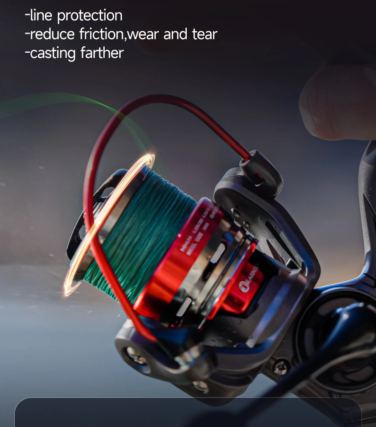 HANDING Elite Spinning Reel Max Drag 6kg 5.2:1 Gear Ratio Light Weight Fishing Reel Slow Descent Spool Smooth Line Laying Reels