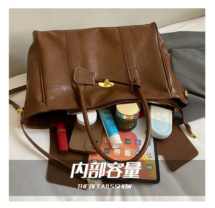 Fashion Women's High-quality Pu Leather Handbag 2026 New Business Large Capacity Commuter Shoulder Crossbody Bags for Women