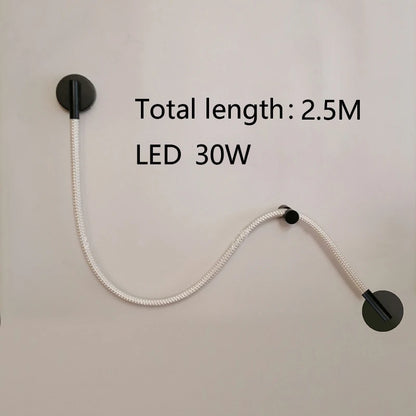 Modern LED Ceiling Chandelier Personality Braided Hose Lamp Ceiling Living Room Bedroom LED Lights Nordic Home Decor Suspension