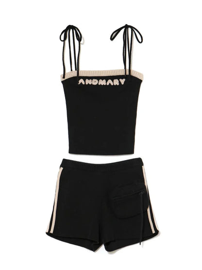 Japanese Spring Autumn 3-piece Set Sweet Striped Zipper Cardigan Tube Top High Waist Shorts Set Y2K Street Style Casual Wear
