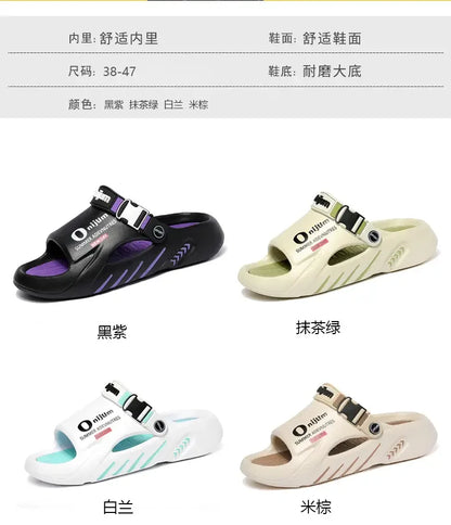 Male Flip Flops Massage Slippers Indoor Beach Clogs Outdoor Comfortable Sandals Soft Slides Men Casual Shoes Women Home Slippers