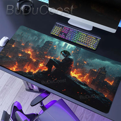 J-Jokers Popular Movies Mousepad HD Printing Computer Gamers Locking Edge Non-slip Mouse Pad XXL Non-Slip Keyboard PC Desk Pad