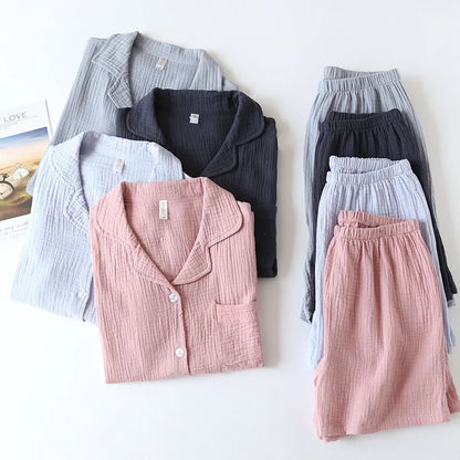 Short Sleeved Shorts Pijama Suit for Women Casual Wear Fashion Style 2 Pcs Pajama Set Summer Thin Women's Sleepwear Clothes