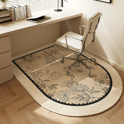 VIKAMA Computer Chair Non-Slip Mat Bedroom Dresser Chair Foot Mat Study Swivel Chair Floor Protection Mat Under Desk Carpet