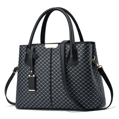 High-grade light luxury vintage printed women's handbag, temperament fashion texture, foreign style all shoulder crossbody bag