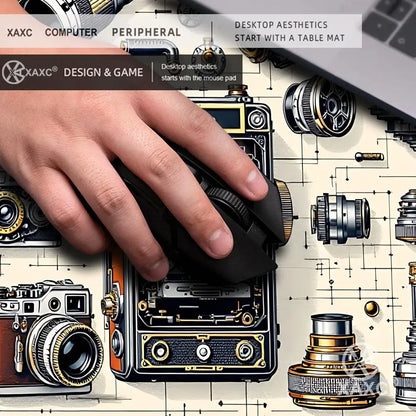 Camera Disassembly diagram Mouse Pad Large Computer Office Game Table Mats Rubber Anti-slip Gaming Keyboard Long Desk Pads XAXC