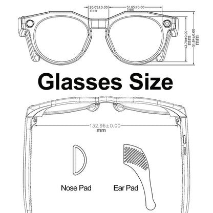 2026 New AI Smart Glasses 8MP Camera 1080P Video Shooting Real-time Translation SI BT Call Music Play Voice Recording Sunglasses