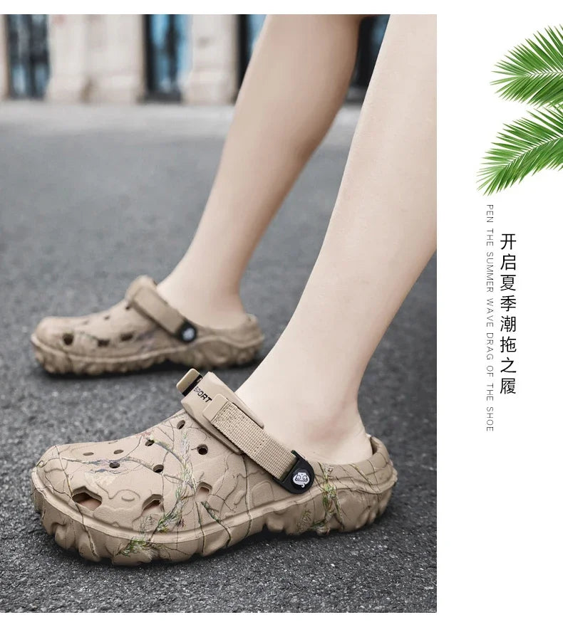 Men Slippers Summer Sandals EVA Platform Garden Shoes Unisex Flat Shoes Women Bedroom Slides High Quality Lightweight Beach