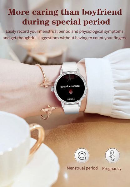 Luxury Bluetooth Call Smartwatch Women's Smart Watch Clock Ladies Gift Fitness Tracker Wrist Watches for Woman Android iOS 2026