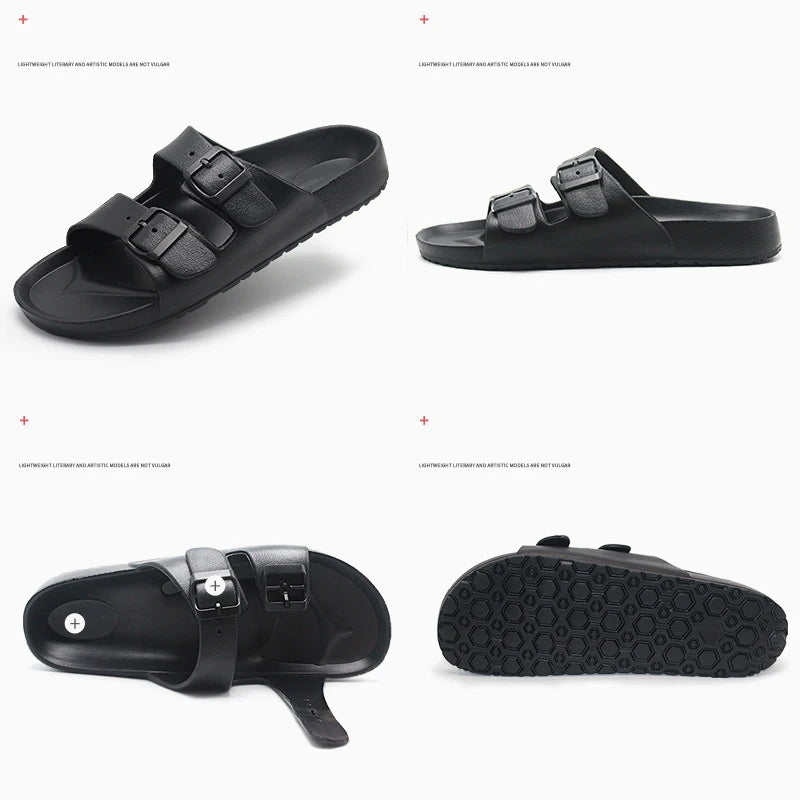 Shevalues Summer Fashion Sandals For Women New Non-slip Outdoor Beach Slippers Soft Comfort EVA Sandals Casual Women Home Slides