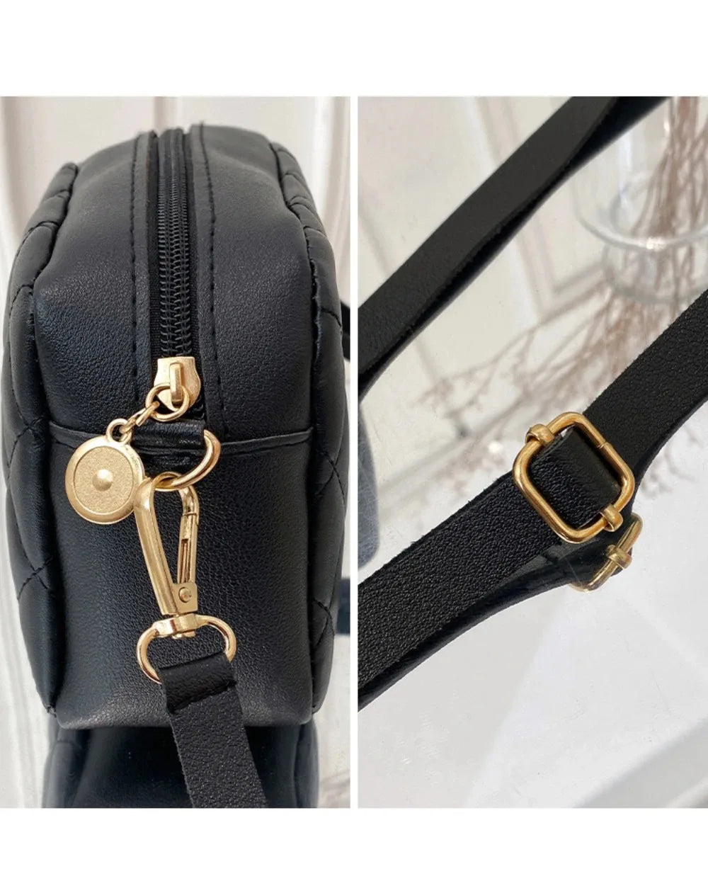 2025 New Small Messenger Bag For Women Trend Lingge Embroidery Camera Female Shoulder Bag Fashion Chain Ladies Crossbody Bags